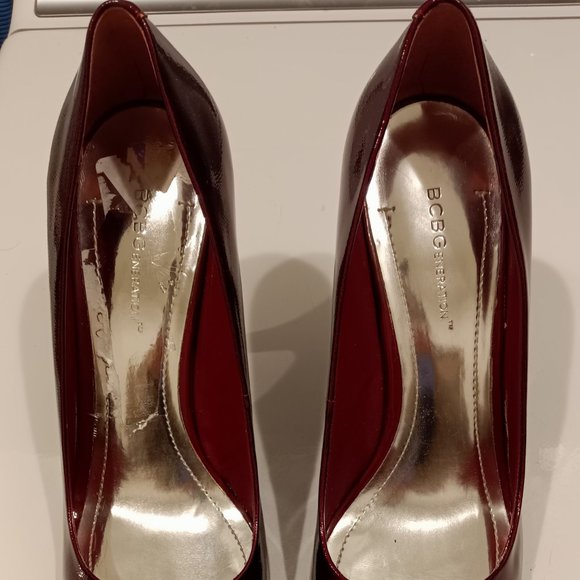 BCBGeneration Peep Toe Red Heels, Size 9.5 B - Picture 8 of 8